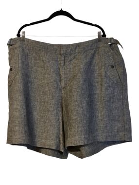 Athleta Voyager Linen Shorts Gray Size 22 EUC